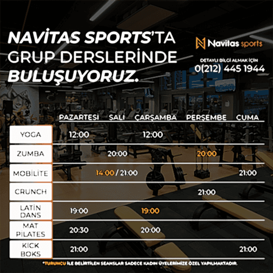Navitas Sports'ta Grup Derslerinde Buluşuyoruz